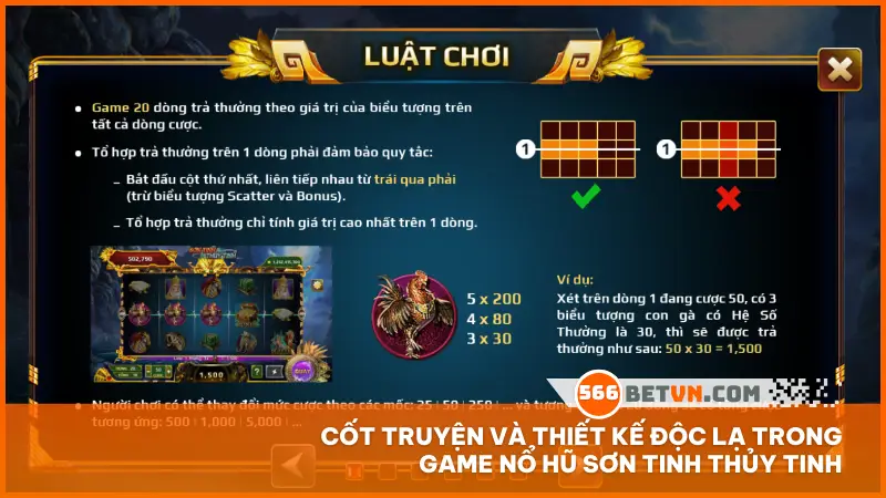 Cốt truyện và thiết kế độc lạ trong game nổ hũ Sơn Tinh Thủy Tinh